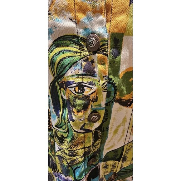 Mirror Image Women's Abstract Art Print Button-Up Jacket S NWOT - Picture 10 of 12